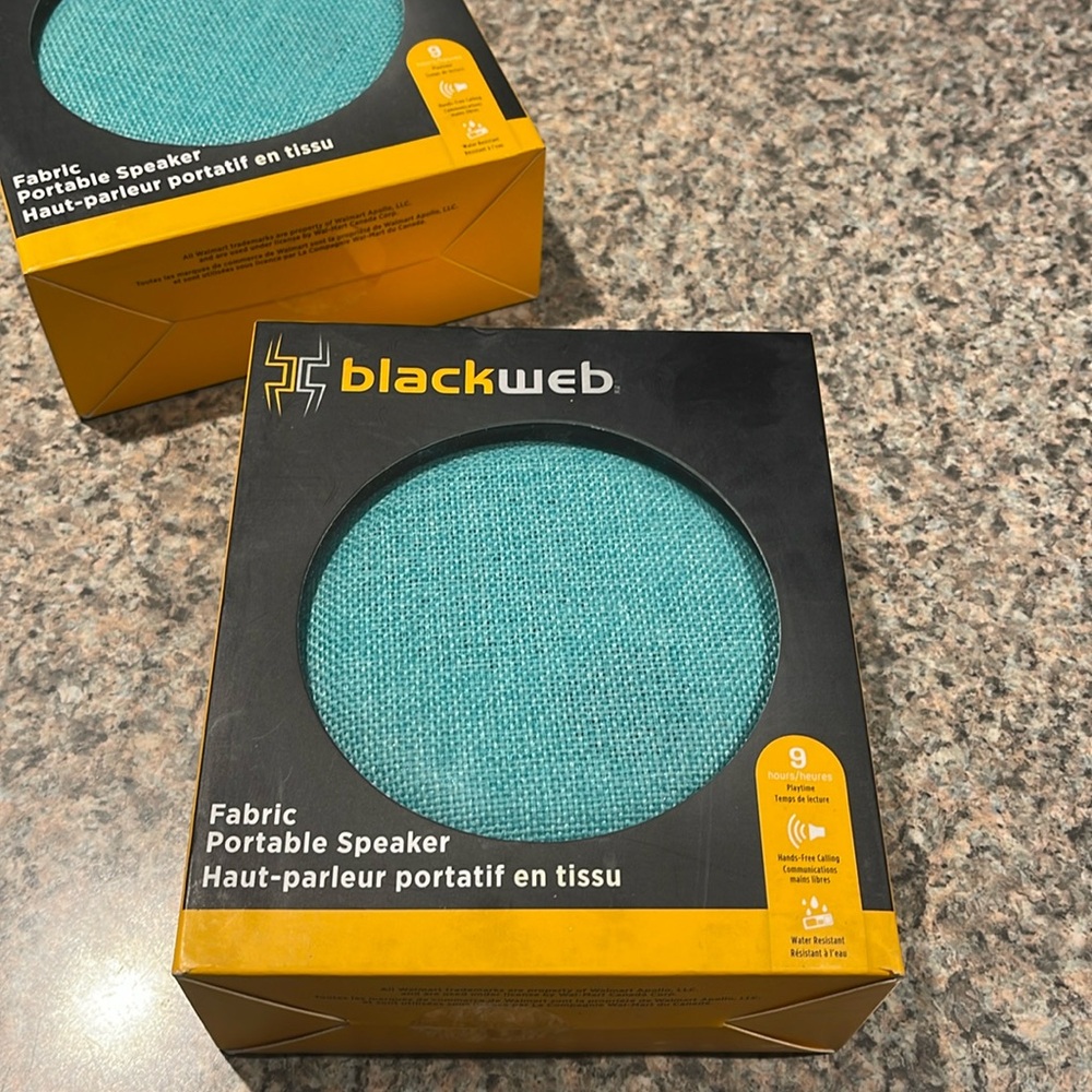 LOT OF 3 !  Blackweb Aqua Portable Fabric Speaker